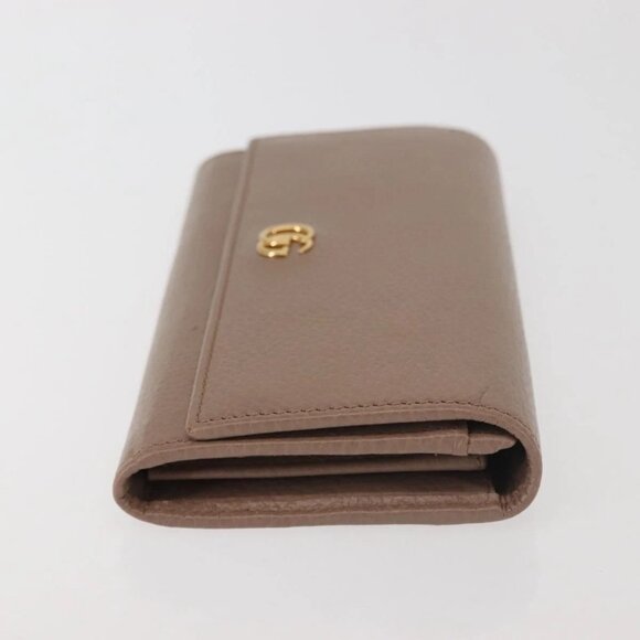 GUCCI GG Marmont Long Wallet Leather Light Brown 456116 Auth 142697 - Picture 8 of 16